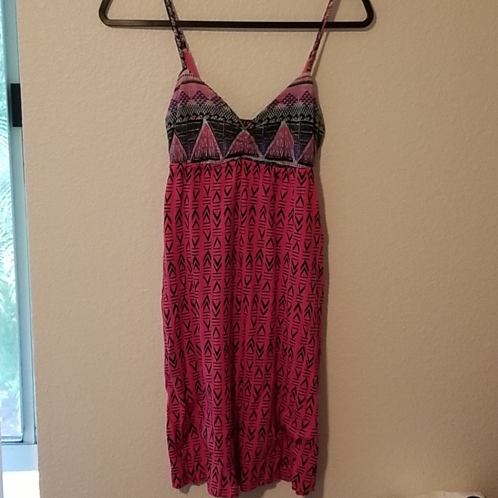 3/$25 Volcom pink mini dress XS